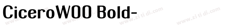 CiceroW00 Bold字体转换
